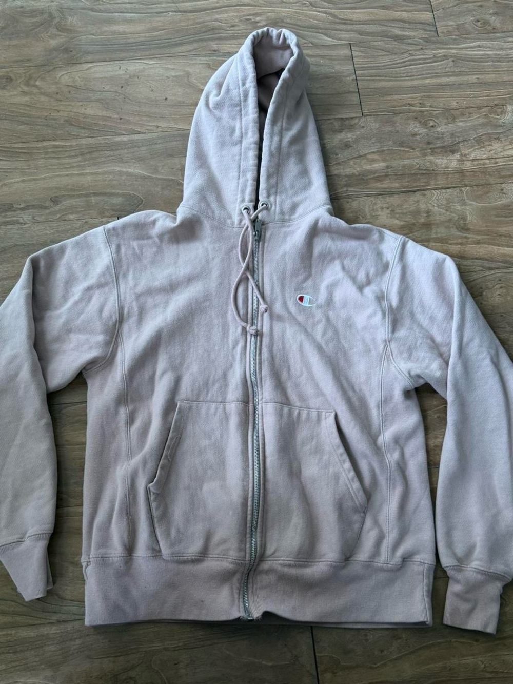 Champion Full-Zip Hoodie in Dusty Pink